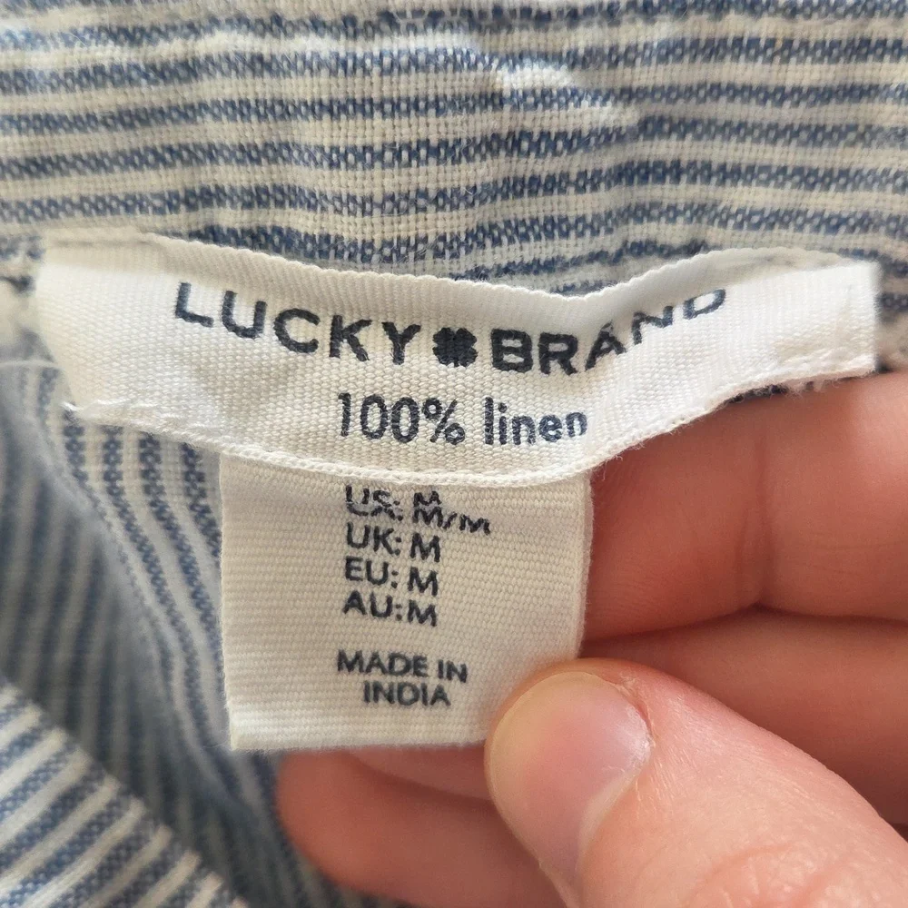 Lucky Brand Linen Striped Dress - Picture 3 of 4
